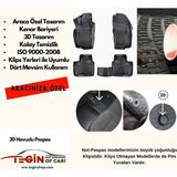 Citroen C5 Aircross 2017 3D Havuzlu Paspas Siyah - Araca Özel - Çok Renkli