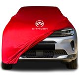Citroen C5 Aircross (2017 - ) Kırmızı Kumaş Araba Branda Logolu Kumaş Araba Brandası Penye Oto Branda - Araç modeline özel tasarım