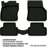 Citroen C5 Aircross 2018 Carbon Desen Havuzlu Paspas | Kaymaz & Koku Yapmaz - Siyah