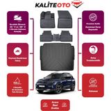 Citroen C5 Aircross 2019 Model Alt Bagaj Havuzu+4d Araca Özel Havuzlu Paspas Takımıı Prqx - Siyah