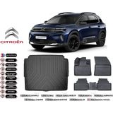 Citroen C5 Aircross 2021 Model Alt Bagaj Havuzu Araca Özel Siyah Extra Havuzlu Paspas Takımı