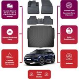 Citroen C5 Aircross 2021 Model Alt Bagaj Havuzu+4d Araca Özel Havuzlu Paspas Takımıı Maxii - Siyah