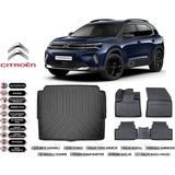 Citroen C5 Aircross 2022 Model Alt Bagaj Havuzu Araca Özel Siyah Extra Havuzlu Paspas Takımı