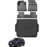 Citroen C5 Aircross 2024 Üst Kademe Sonrası Bagaj Havuzu+Araca Özel Üretim 3D Havuzlu Paspas - Siyah