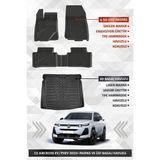 Citroen C5 Aircross Elektrikli/plug In Hybrid 2025+ Uyumlu 4.5d Sahler Premium Havuzlu Paspas ve Liner Marka Üst Bagaj Havuzu - Siyah
