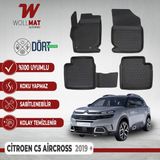 Citroen C5 Aircross Uyumlu Paspas 2019 Sonrası 3D Havuzlu Paspas Seti - Siyah