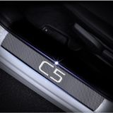 Citroen C5 Carbon Fiber Kapı Eşiği Yazısı Sticker Boya Koruma