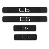 Citroen C6 Carbon Fiber Kapı Eşiği Yazısı Sticker Boya Koruma