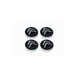 Citroen Citroën Sabit Duran Jant Göbek Kapağı – 4’lü Set | Siyah Zemin Krom Logo