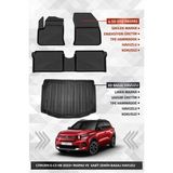 Citroen E-C3 2025 ve Sonrası Uyumlu Sahler 4.5d Premium Havuzlu Paspas ve Liner Bagaj Havuzu - E-C3 - Siyah