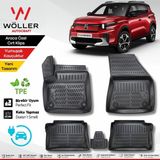 Citroen E C3 Aircross Paspas Elektrikli 2025 Sonrası Uyumlu 3D Havuzlu Wöller Paspas - Siyah