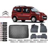 Citroen Nemo 2009 Model Bagaj Havuzu Araca Özel Siyah Havuzlu Paspas Takımı Sett