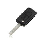 Citroen / Peugeot Citroen 2 Buton Sustalı Kumanda Kabı ( Pil Yataklı )