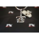 Citroen Uyumlu Logo Krom Metal Çift Yön Stil Anahtarlık