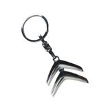 Citroen Uyumlu Logolu Anahtarlık Metal 3D Krom Araba Anahtarlığı