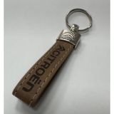 Citroen ve Logolu TERMO Deri Anahtarlık (Kahverengi)