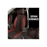 Citroen Xsara Lüx Oto Koltuk Minderi Ön Arka 5'li Set ELEGANCE Serisi SİYAH KIRMIZI