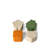 Citron Grey/green/caramel Silikon 4'lü Beslenme Kutusu Düzenleyici Seti