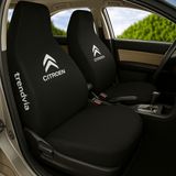Citroën Logolu Siyah Penye Oto Koltuk Kılıfı Ön ve Arka Set - Servis Kılıfı