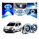 Citroën Nemo Uyumlu, Universal Mercekli Led Angel Sis Farı, 76mm Buz Mavi Renk