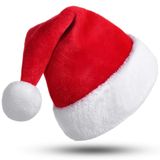 CITÉTOILE Noel şapkası, üniseks, yetişkin, kırmızı Noel şapkası, lüks kadife, Noel dekorasyonu, Noel dekorasyonu, Noel partisi, cadılar bayramı için kostüm