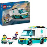 City Acil Yardım Ambulansı 60451 - Model Araç Seven 5 Yaş Üzeri Çocuklar Için Yaratıcı Oyuncak Yapım Seti, Doğum Günü Hediyesi (184 Parça)