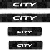 City Carbon Fiber Kapı Eşiği Yazısı Sticker Boya Koruma