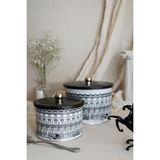 City Desenli Metal Saklama Kabı Seti - 2'li Set (1,3 Lt - 2,9 Lt) ERB53T9