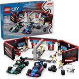 City F1 Garajı ve Mercedes-Amg ve Alpine Arabaları 60444-7 Yaş ve Üzeri Çocuklar Için Yarış Arabası Içeren Yaratıcı Oyuncak Yapım Seti, Doğum Günü Hediyesi (678 Parça)
