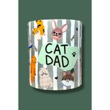 City Glow Cat Dad kupası- Kedi Babası Kupa- Hediyelik kedili Kupa Bardak