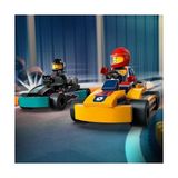 City Go-Kartlar ve Yarış Sürücüleri 60400-5 Yaş ve Üzeri Için Yarışçı Minifigürü Içeren Yaratıcı Oyuncak Yapım Seti (99 Parça) - Option-1