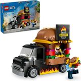 City Hamburger Kamyonu 60404-5 Yaş ve Üstü Kız ve Erkek Çocuklar Için Satıcı Mini Figürü ve Aksesuarlar Içeren Araç Yapım ve Mutfak Oyun Seti, Çocuklar Için Yaratıcı Hediye Fikri (194 Parça)