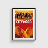 City of God (2002) Film Posteri Tablo Çerçeveli Poster Duvar Dekorasyonu - 21 x 30 - Siyah Çerçeveli