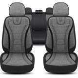 City Serisi Volvo V60 2010-2018 ile Uyumlu Koltuk Kılıfı, Gri-Siyah - Gri - Siyah