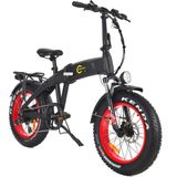 Citycoco Fatbike Katlanabilir Mini Şehir Bisikleti 16 inç 7 Vites ile Pratik Kullanım - Siyah