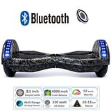 Citymate Balance Elektrikli Kaykay Hoverboard 8.5" Akıllı Dengeli Ledli Bluetooth Hoparlörlü Antrasit