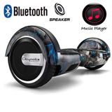 Citymate CS-600 Kasa Siyah Kurukafa Grafity 6.5 Bluetooth Hoparlörlü Elektrikli Kaykay Hoverboard ve Çanta