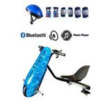 CityMate Drift Car Bluetooth Hoparlörlü Graffiti Desenli Drift Scooter Kask-Dizlik Seti Hediyeli