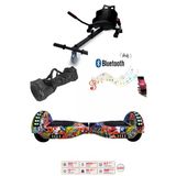 Citymate Elektrikli Kaykay Akıllı Denge Hoverboard + Hoverkart + Çanta Full Ledli Extrem Paket D11