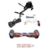 Citymate Elektrikli Kaykay Akıllı Denge Hoverboard + Hoverkart + Çanta Full Ledli Extrem Paket D16