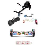 Citymate Elektrikli Kaykay Akıllı Denge Hoverboard + Hoverkart + Çanta Full Ledli Extrem Paket D19