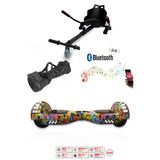 Citymate Elektrikli Kaykay Akıllı Denge Hoverboard + Hoverkart + Çanta Full Ledli Extrem Paket D22