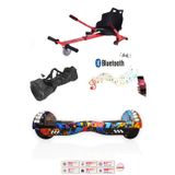 Citymate Elektrikli Kaykay Akıllı Denge Hoverboard + Hoverkart + Çanta Full Ledli Extrem Paket D26
