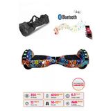 CityMate Elektrikli Kaykay Full Ledli Hoverboard Bluetooth Hoparlörlü 6.5 Inch Çanta Hediyeli D11