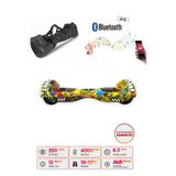 CityMate Elektrikli Kaykay Full Ledli Hoverboard Bluetooth Hoparlörlü 6.5 Inch Çanta Hediyeli D21