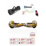 CityMate Elektrikli Kaykay Full Ledli Hoverboard Bluetooth Hoparlörlü 6.5 Inch Çanta Hediyeli D25