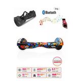 CityMate Elektrikli Kaykay Full Ledli Hoverboard Bluetooth Hoparlörlü 6.5 Inch Çanta Hediyeli D26