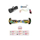 Citymate Elektrikli Kaykay Hoverboard Bluetooth Hoparlörlü 6.5 İnç Grafiti D01 +Çanta