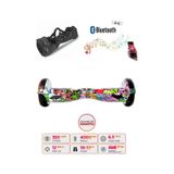 Citymate Elektrikli Kaykay Hoverboard Bluetooth Hoparlörlü 6.5 İnç Grafiti D04 +Çanta