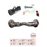 CityMate Elektrikli Kaykay Hoverboard Bluetooth Hoparlörlü 6.5 İnç Grafiti D14 - Çanta Hediye